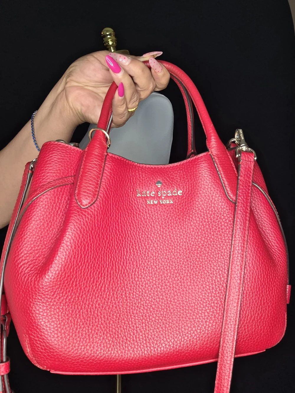 kate spade New York Bright Pink Pebbled Leather Satchel